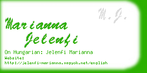 marianna jelenfi business card